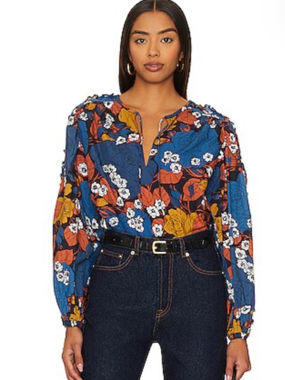 Cleobella 100% Organic Cotton Miren Blouse in Sakura Size: L